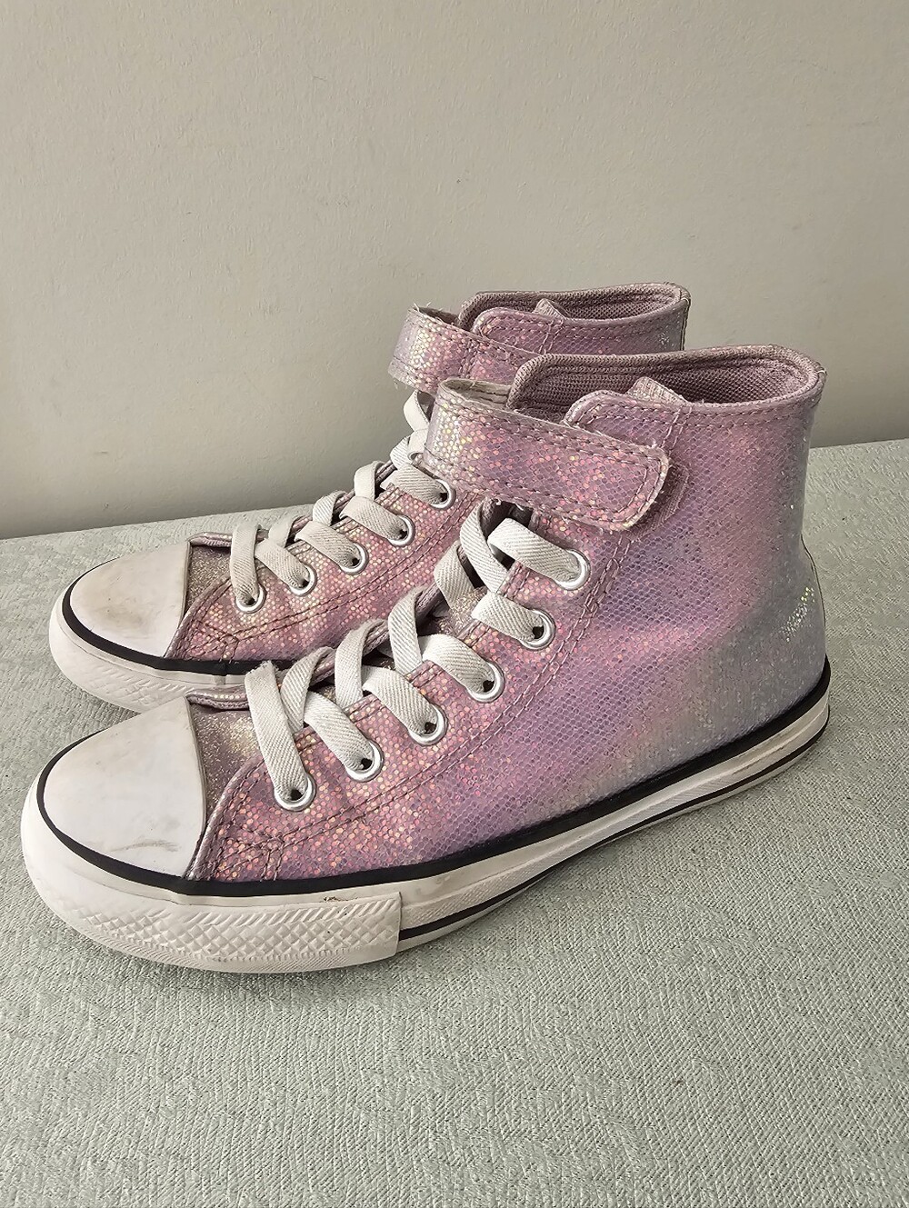 Chuck Taylor All Star Glitter Purple Casual High Top Sneakers